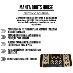 Manta Boots Horse Navajo Lã Marrom com Bege Ref.: 1803